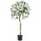 Artificial Azalea Tree with Real Wood Trunk and Silk Flowers 4.5 Feet